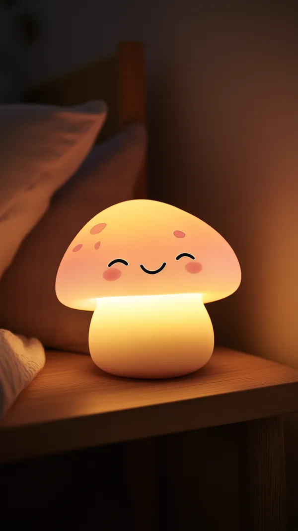 Cute Mushroom Night Light with Warm Glow for Cozy Bedrooms - HD Wallpaper, 4k Background Image