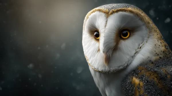 Close-Up Portrait of a Heart-Faced Owl in Soft Light - HD Wallpaper, 4k Background Image