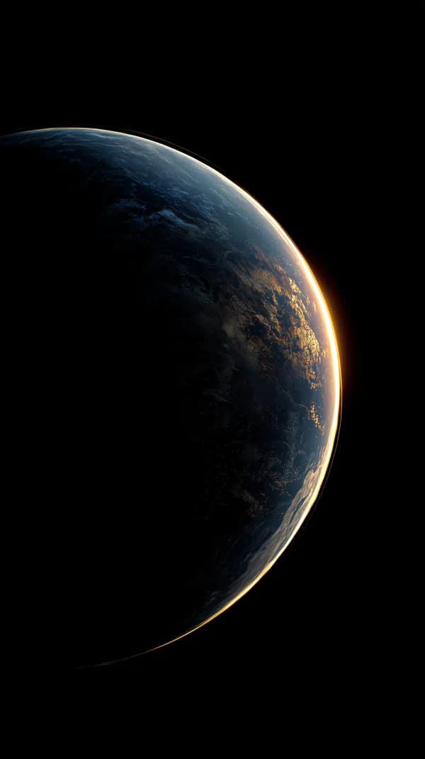 Dawn on a Blue Planet: Cosmic Horizon Wallpaper HD - HD Wallpaper, 4k Background Image