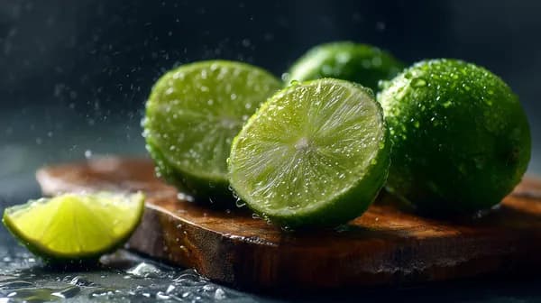 Citrus Lime Slices on Wooden Board - Fresh, Bright Wallpaper - HD Wallpaper, 4k Background Image