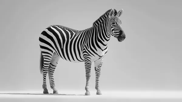 Monochrome Zebra in Minimalist Light - Elegant Wallpaper - HD Wallpaper, 4k Background Image