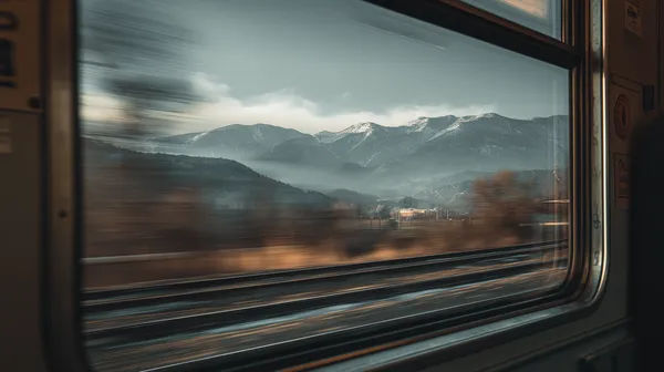 Motion Mountain Landscape: Serene Train Window Wallpaper - HD Wallpaper, 4k Background Image