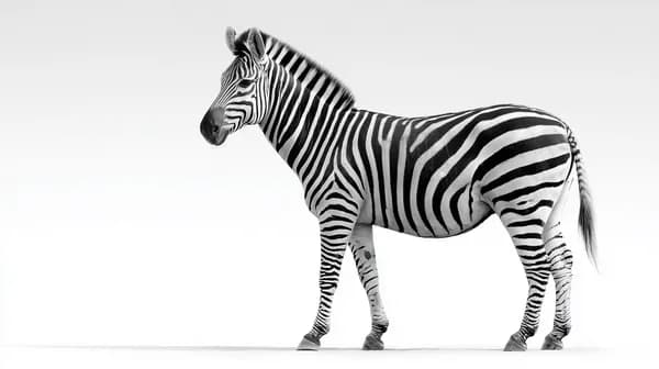 Monochrome Zebra in Graceful Silhouette - Desktop Wallpaper - HD Wallpaper, 4k Background Image