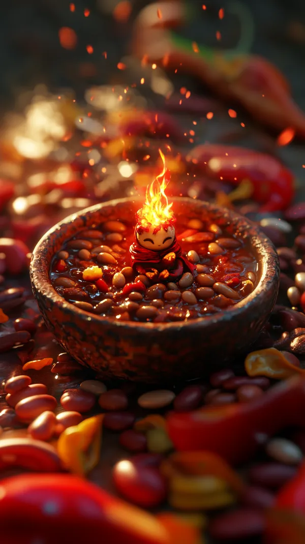 Ember Fairy in a Rustic Bean Bowl - Warm Abstract Still Life - HD Wallpaper, 4k Background Image