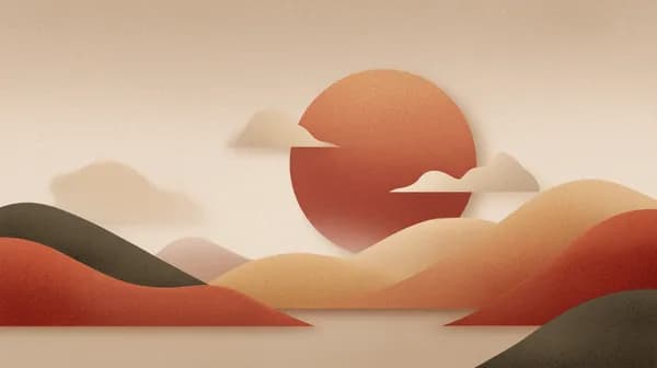 Warm Sunset Landscape - Abstract Desert Hills Wallpaper - HD Wallpaper, 4k Background Image