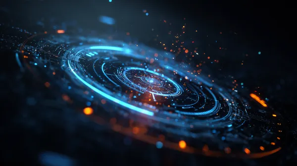 Futuristic Neon Holographic Interface Wallpaper HD - HD Wallpaper, 4k Background Image