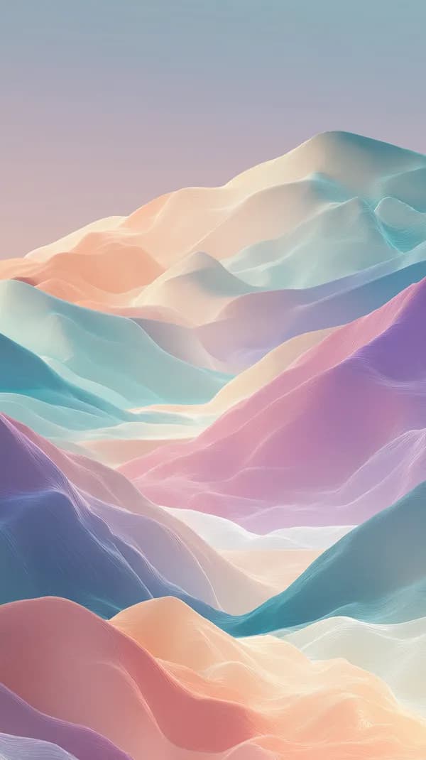 Pastel Mountain Dreamscape - Abstract Colorful Horizon Wallpaper - HD Wallpaper, 4k Background Image