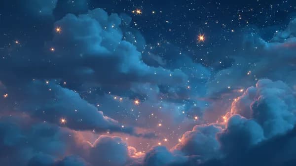 Dreamy Night Sky with Stars and Cloudy Nebula Wallpaper - HD Wallpaper, 4k Background Image