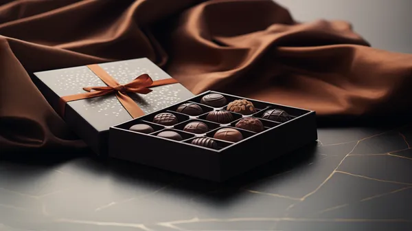 Luxurious Chocolate Gift Box with Assorted Truffles - HD Wallpaper, 4k Background Image