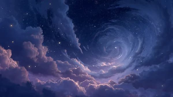 Dreamy Cosmic Spiral in Night Sky - Cloudy Swirl Wallpaper - HD Wallpaper, 4k Background Image
