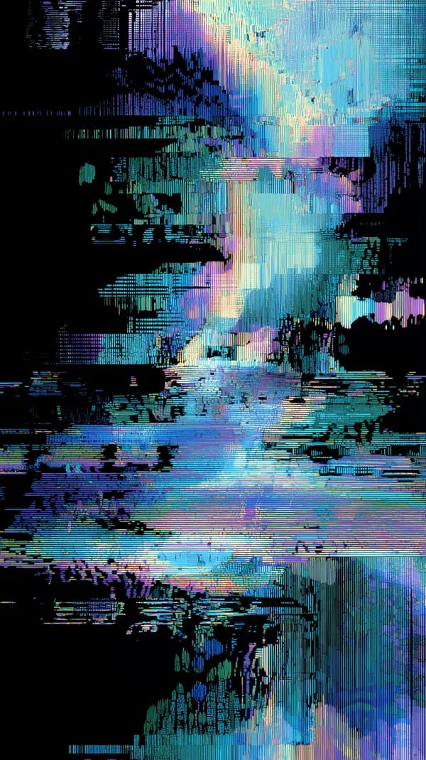 Neon Glitch Abstract Artwork Wallpaper Vibrant Digital Spectrum - HD Wallpaper, 4k Background Image