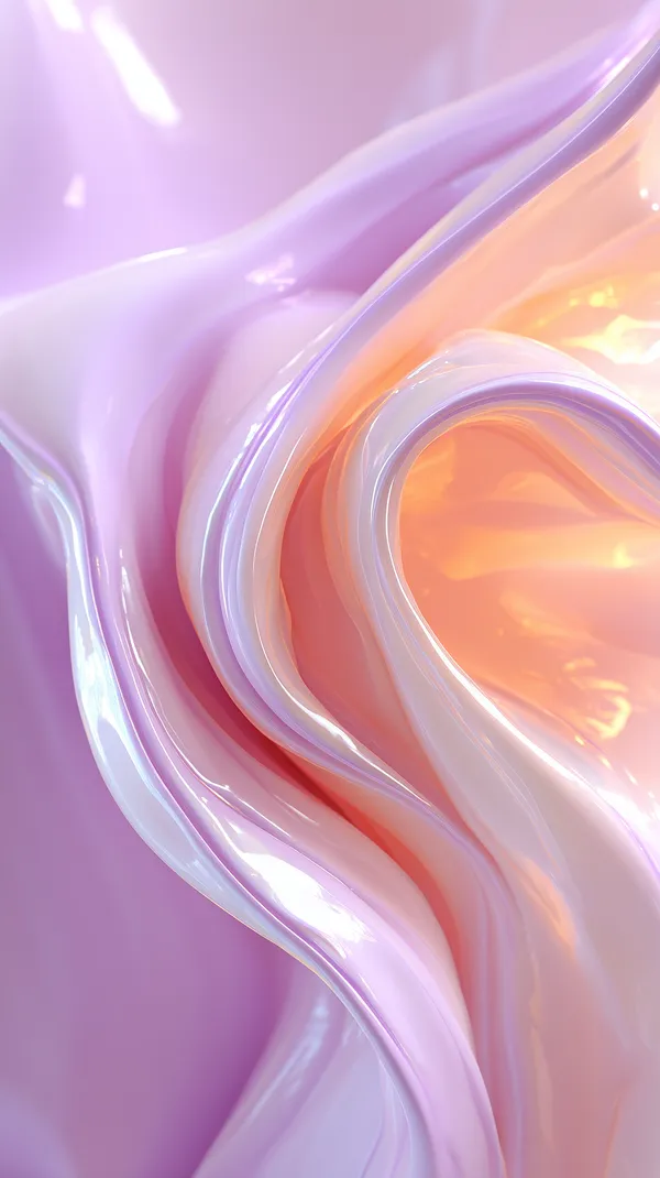 Soft Lavender Peach Abstract Wallpaper – Glossy Fluid Art - HD Wallpaper, 4k Background Image