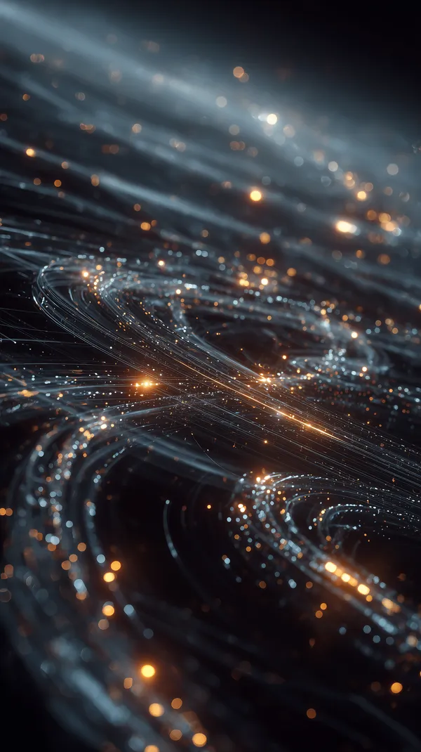 Abstract Light Waves: Blue-Gold Swirl Wallpaper for Desktop - HD Wallpaper, 4k Background Image