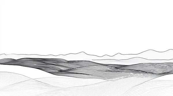 Monochrome Waveform Abstract Wallpaper with Elegant Line Art - HD Wallpaper, 4k Background Image