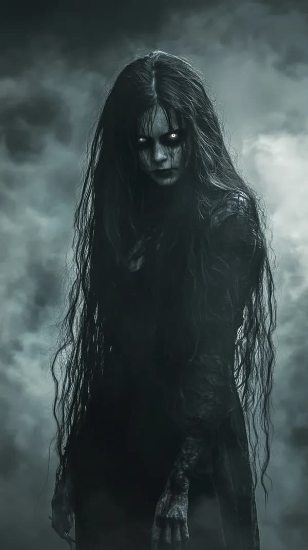 Moonlit Gothic Spirit in Fog - Dark Night Wallpaper - HD Wallpaper, 4k Background Image