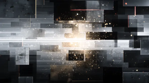 Futuristic Geometric Abstract Wallpaper with Light Burst - HD Wallpaper, 4k Background Image