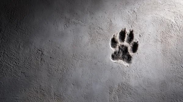 Moonlit paw print on textured concrete wallpaper design - HD Wallpaper, 4k Background Image