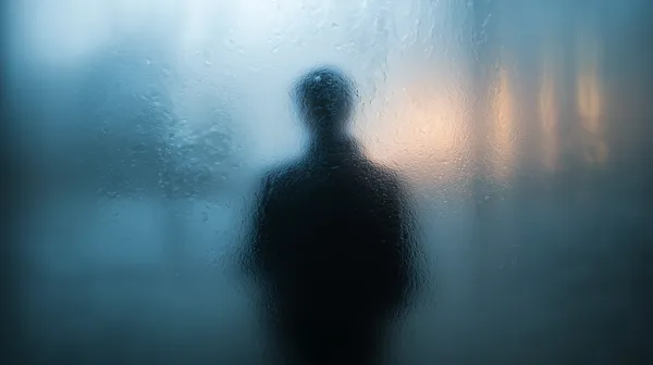 Mysterious Silhouette Behind Frosted Glass Wallpaper - HD Wallpaper, 4k Background Image