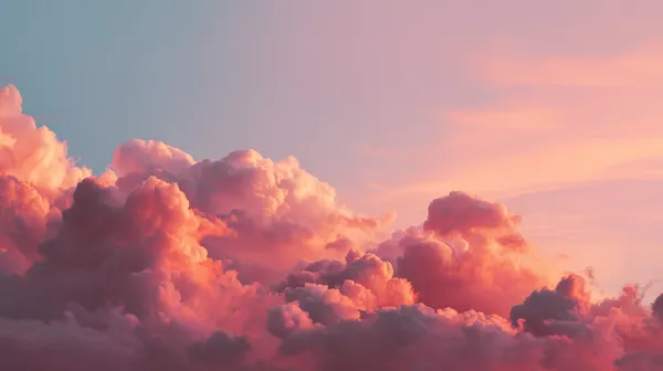 Vibrant Sunset Cloudscape in Warm Pink and Orange Hues - HD Wallpaper, 4k Background Image
