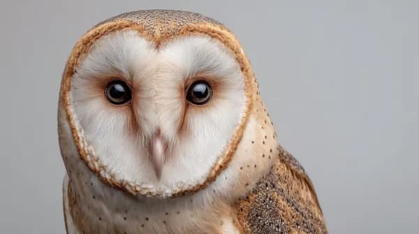 Close-Up Heart-Faced Owl Portrait in Soft Light - HD Wallpaper, 4k Background Image