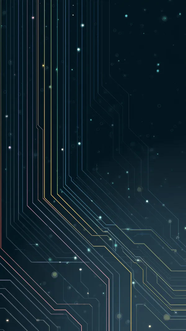 Neon Circuitry Night: Abstract Techno Wallpaper for Modern Screens - HD Wallpaper, 4k Background Image