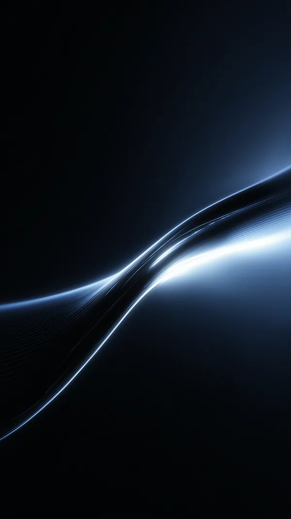 Blue Neon Wave: Abstract Light Curve Space Wallpaper - HD Wallpaper, 4k Background Image