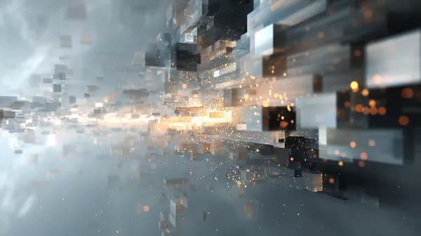 Abstract Cubic Particles in Neon Light — Futuristic Wallpaper - HD Wallpaper, 4k Background Image