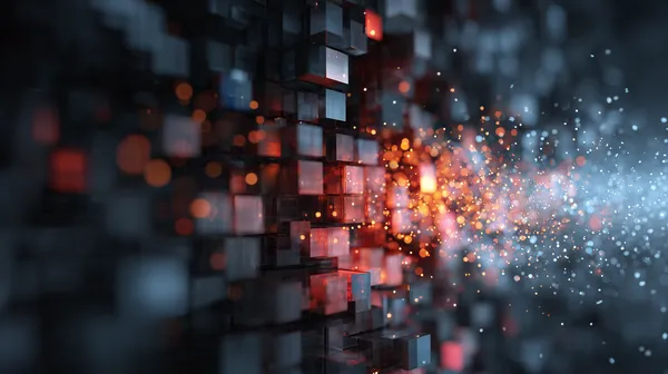 Abstract Neon Cube Corridor Wallpaper - Futuristic Digital Art - HD Wallpaper, 4k Background Image