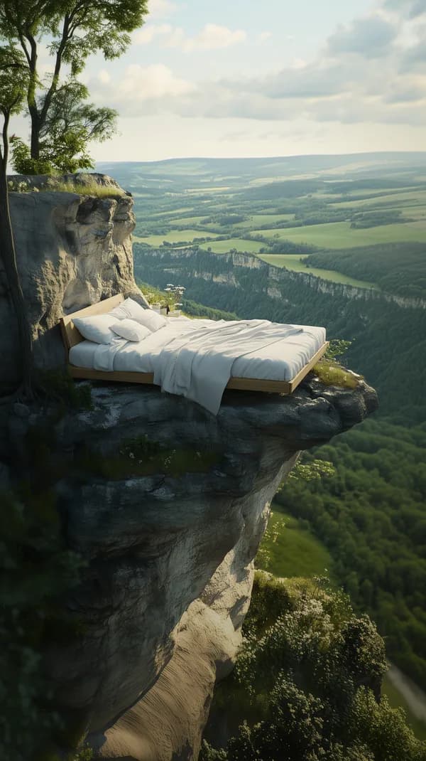 Cliffside Bed Overlook: Scenic Valley Wallpaper for Homes - HD Wallpaper, 4k Background Image