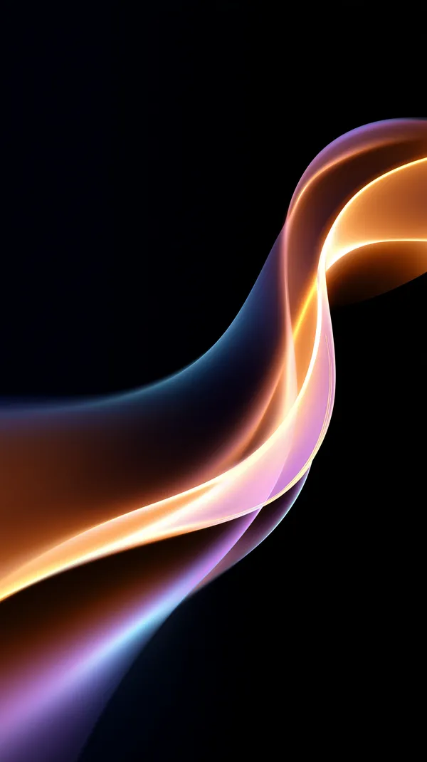 Abstract Neon Ribbon Wallpaper with Glowing Curves - HD Wallpaper, 4k Background Image