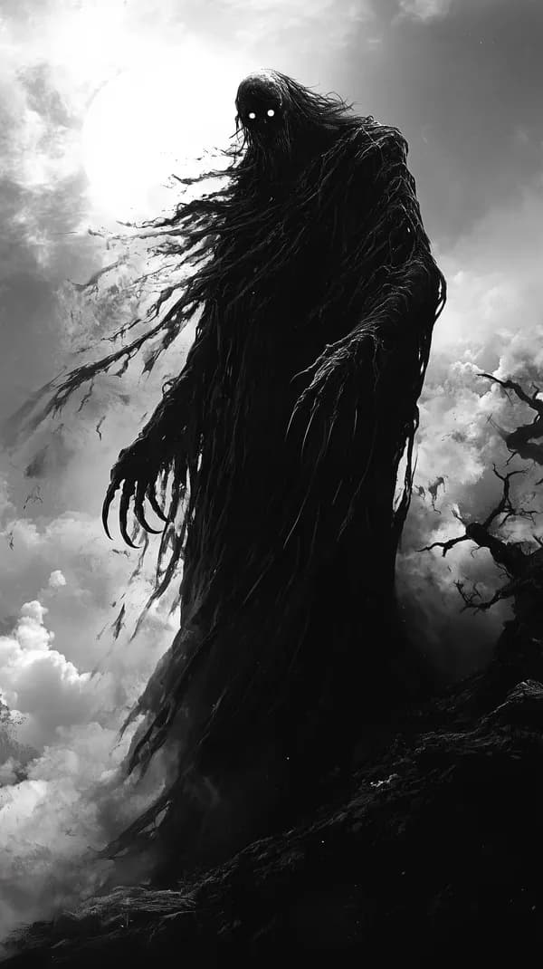 Moonlit Giant Shadow Silhouette - Dark Mysterious Figure Wallpaper - HD Wallpaper, 4k Background Image