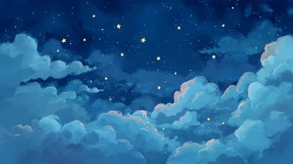 Dreamy Night Sky with Starry Clouds - Organic Fantasy Wallpaper - HD Wallpaper, 4k Background Image