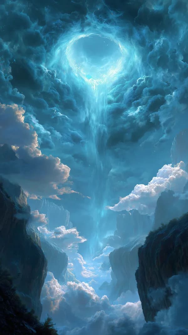 Ethereal Skyport in a Luminescent Canyon - Fantasy Wallpaper - HD Wallpaper, 4k Background Image