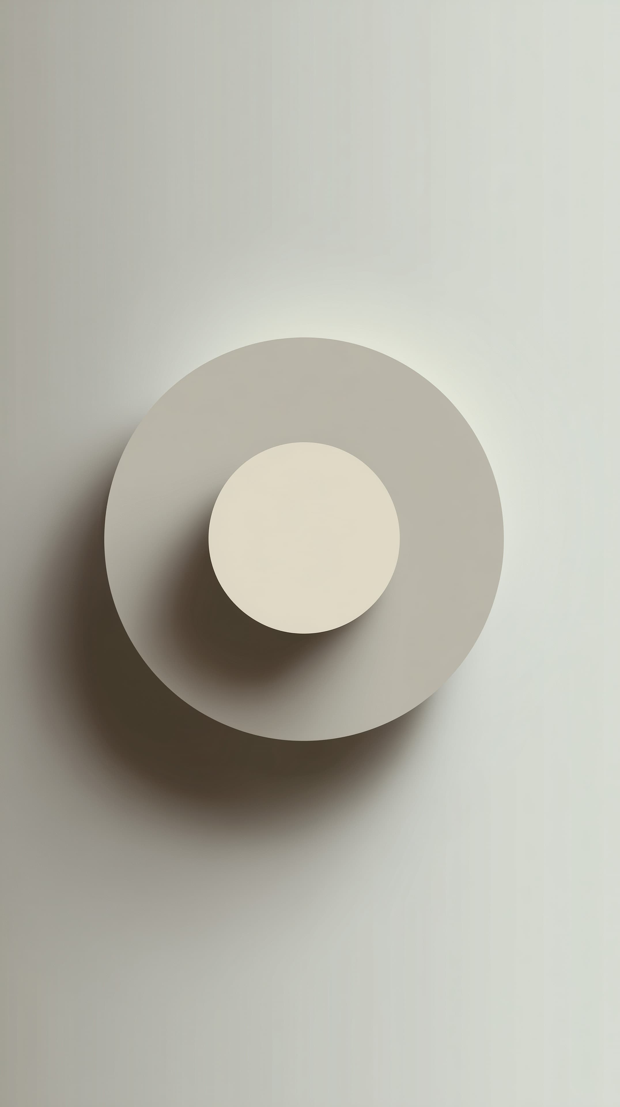 Minimalist Circular Wall Art — Soft Beige 3D Disk Design - High Resolution 3d-art Wallpaper for Mobile and Desktop