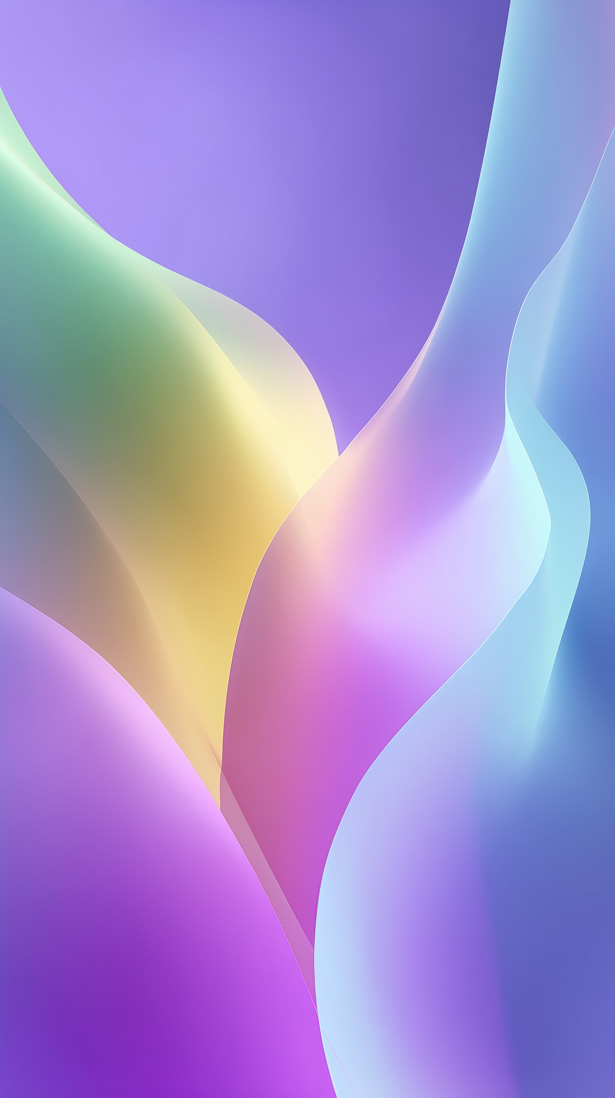 Abstract Gradient Waves: Soft Pastel Color Blended Wallpaper - High Resolution abstract Wallpaper for Mobile and Desktop