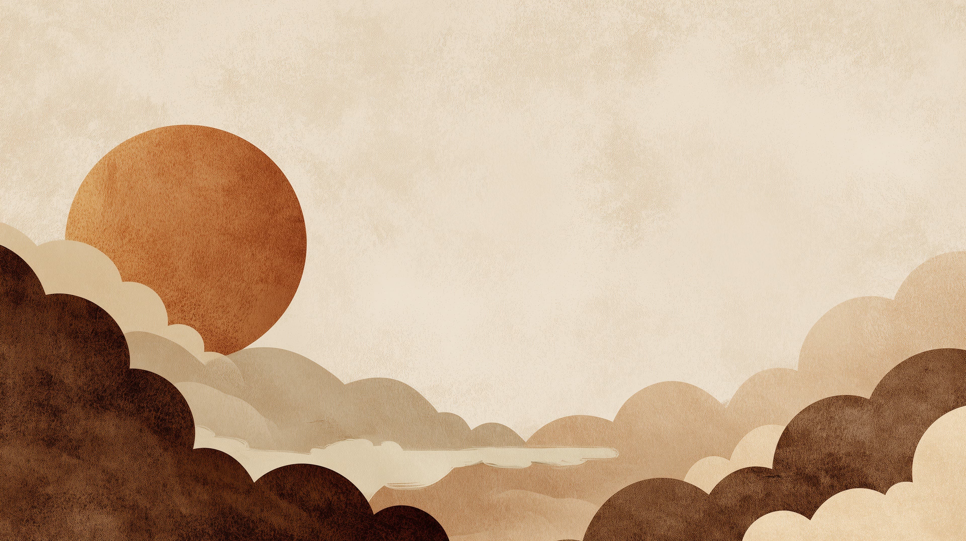 Warm Retro Sunset Clouds - Abstract Vintage Wallpaper Scene - High Resolution abstract Wallpaper for Mobile and Desktop