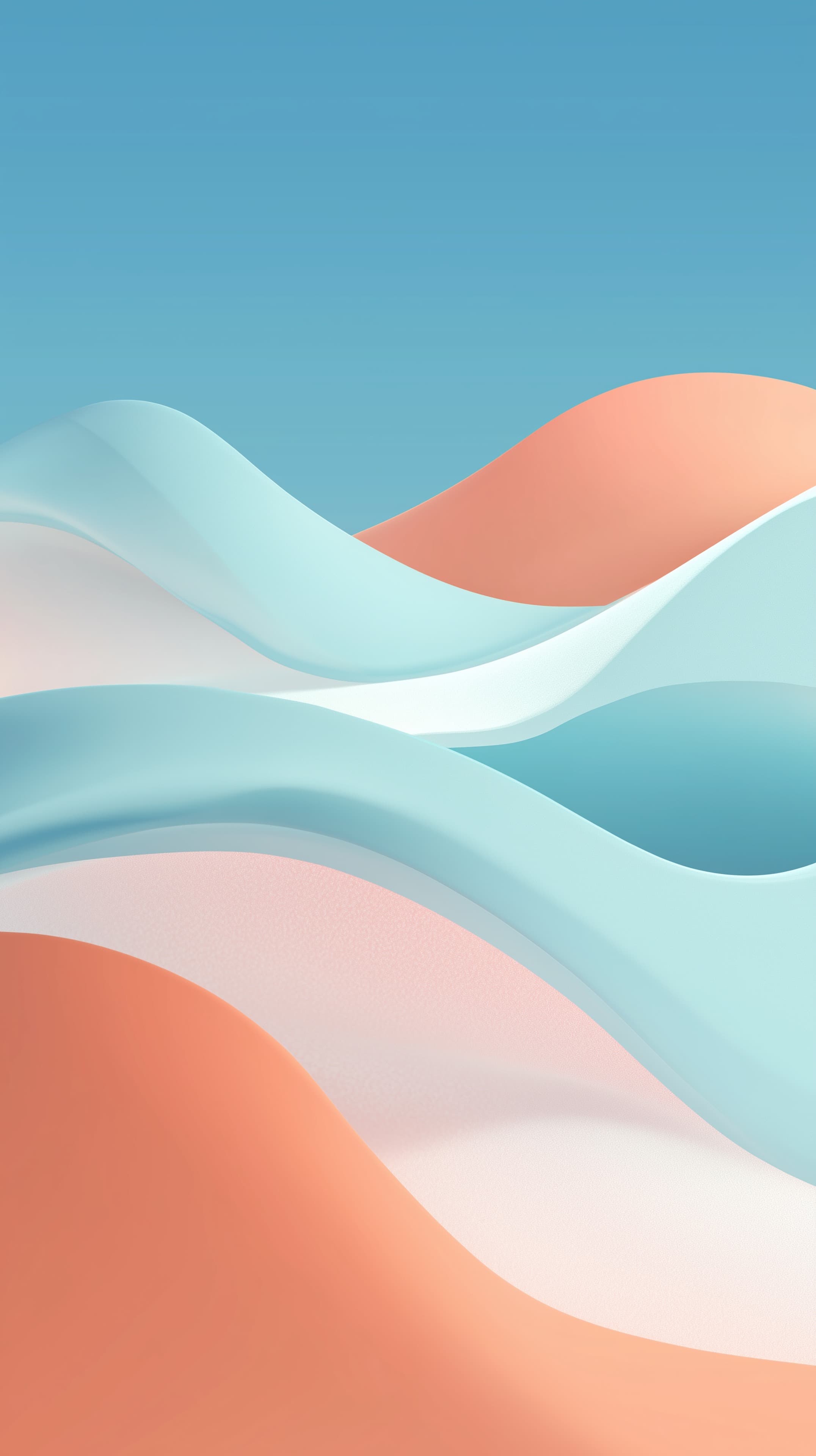 Pastel Desert Waves: Abstract Landscape Wallpaper in 4K - High Resolution abstract-landscape Wallpaper for Mobile and Desktop