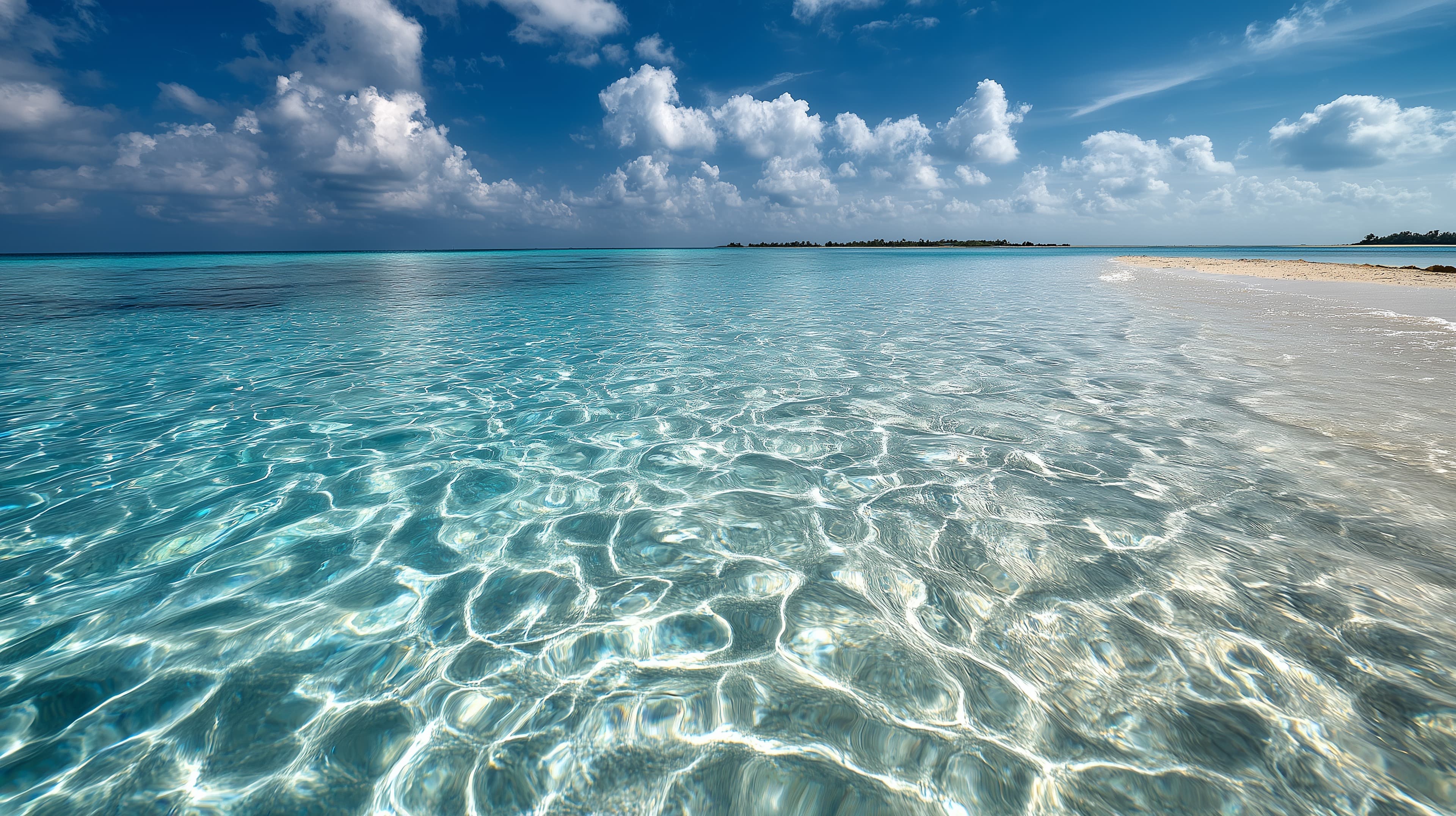 Crystal Clear Tropical Beach Wallpaper with Turquoise Waters - High Resolution turquoise-sea Wallpaper for Mobile and Desktop
