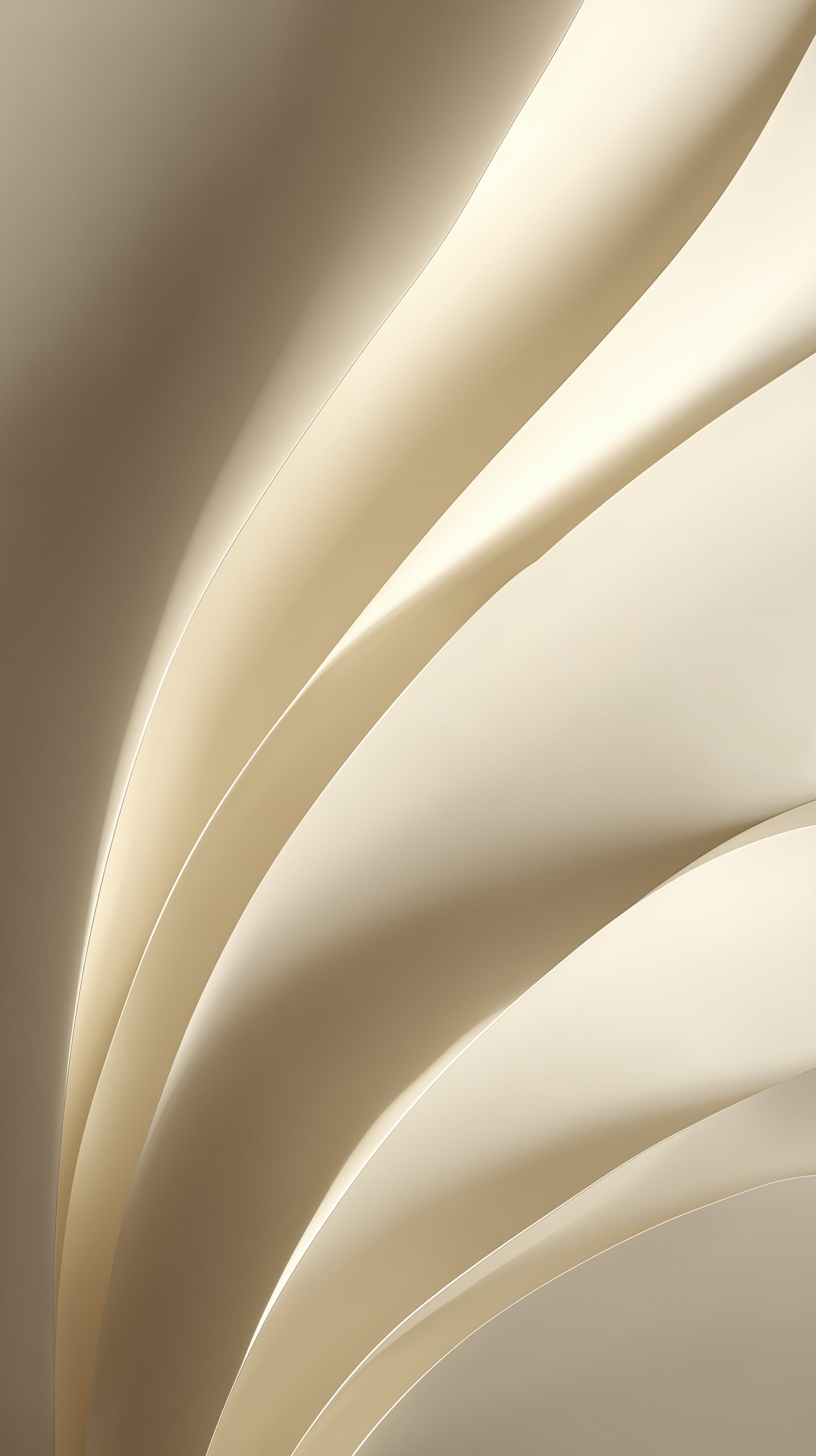 Soft Beige Abstract Curves Wallpaper - Elegant Minimalist Design - High Resolution abstract-curves Wallpaper for Mobile and Desktop