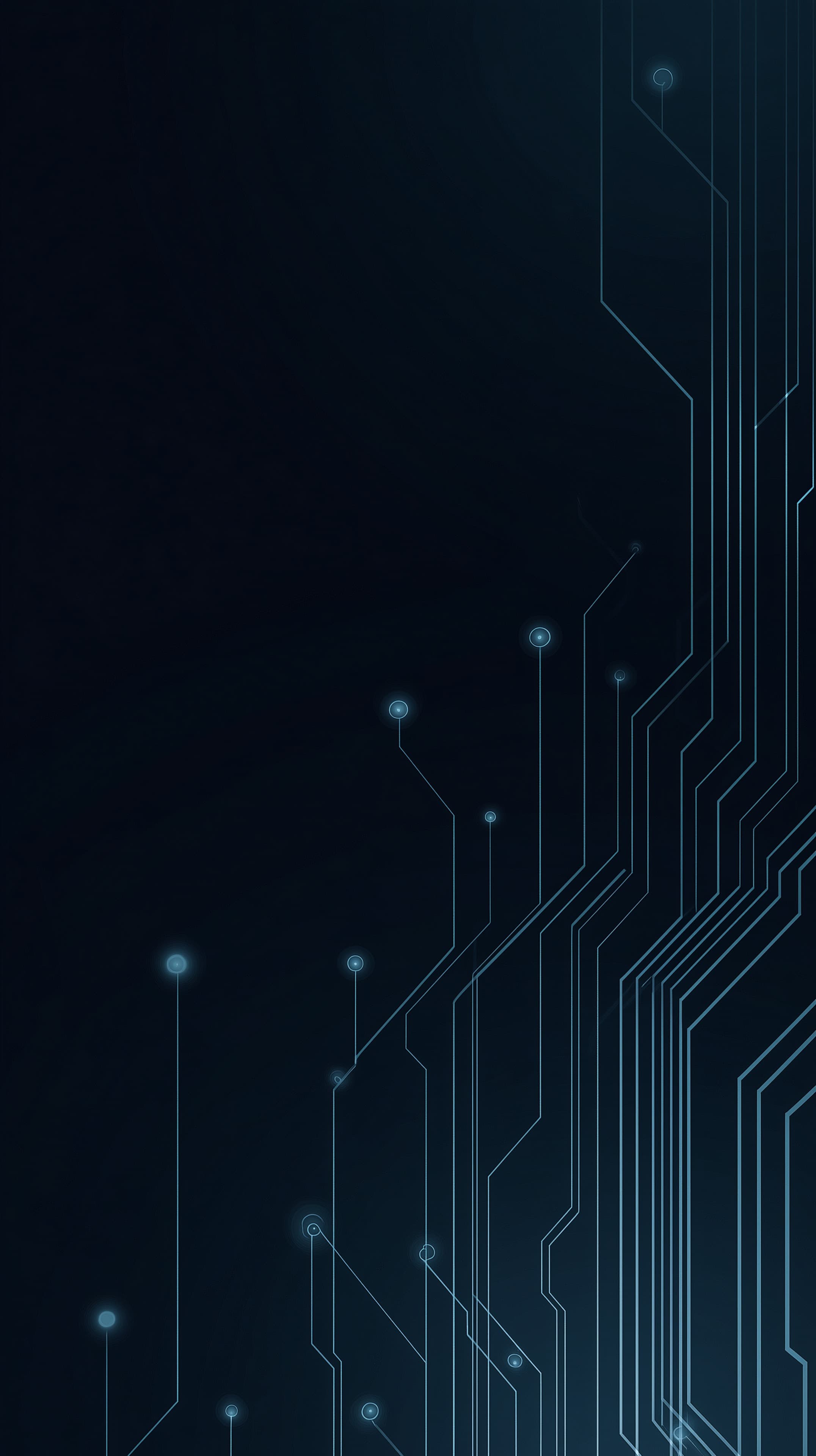 Midnight Tech Circuit: Neon Blue Abstract Wallpaper - High Resolution blue-glow Wallpaper for Mobile and Desktop