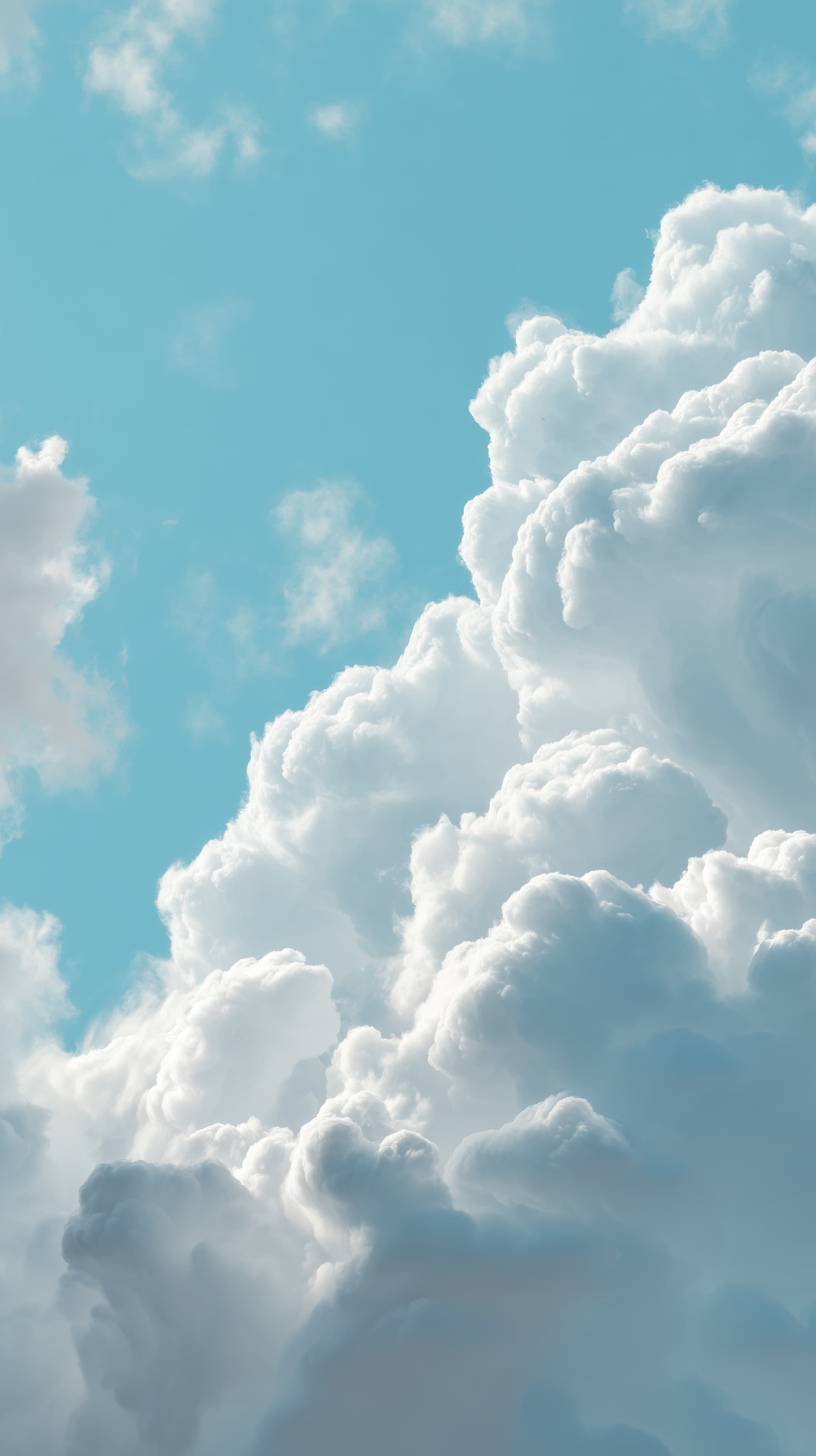 Dreamy Sky with Soft White Clouds - Desktop Wallpaper - High Resolution airy-scene Wallpaper for Mobile and Desktop
