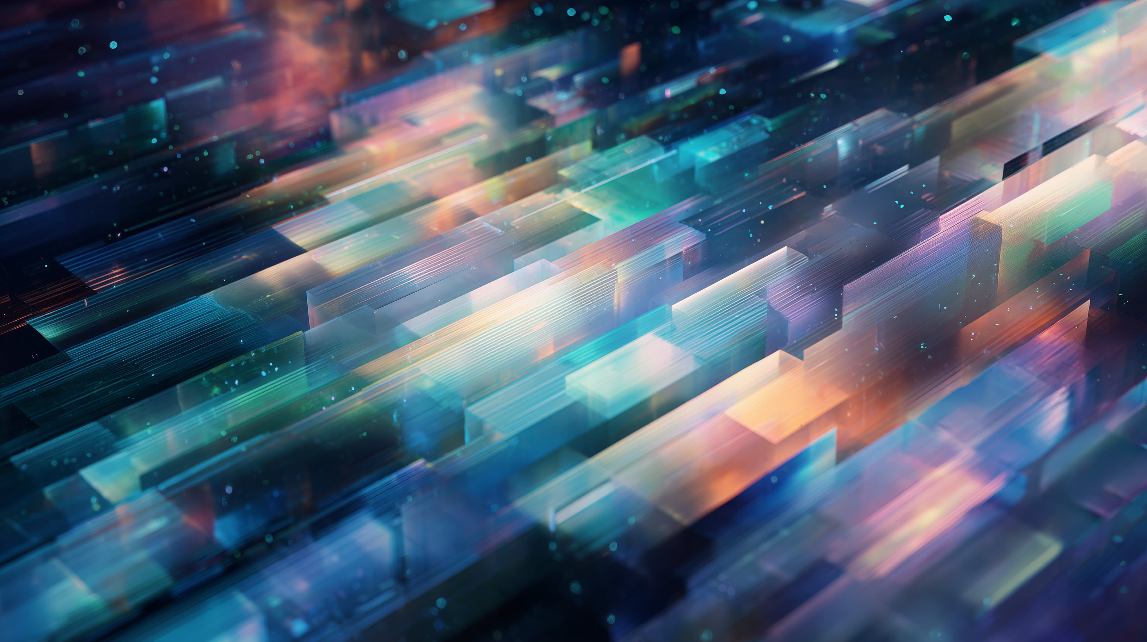 Vibrant Abstract Neon Prism Strips - Futuristic Wallpaper - High Resolution abstract Wallpaper for Mobile and Desktop