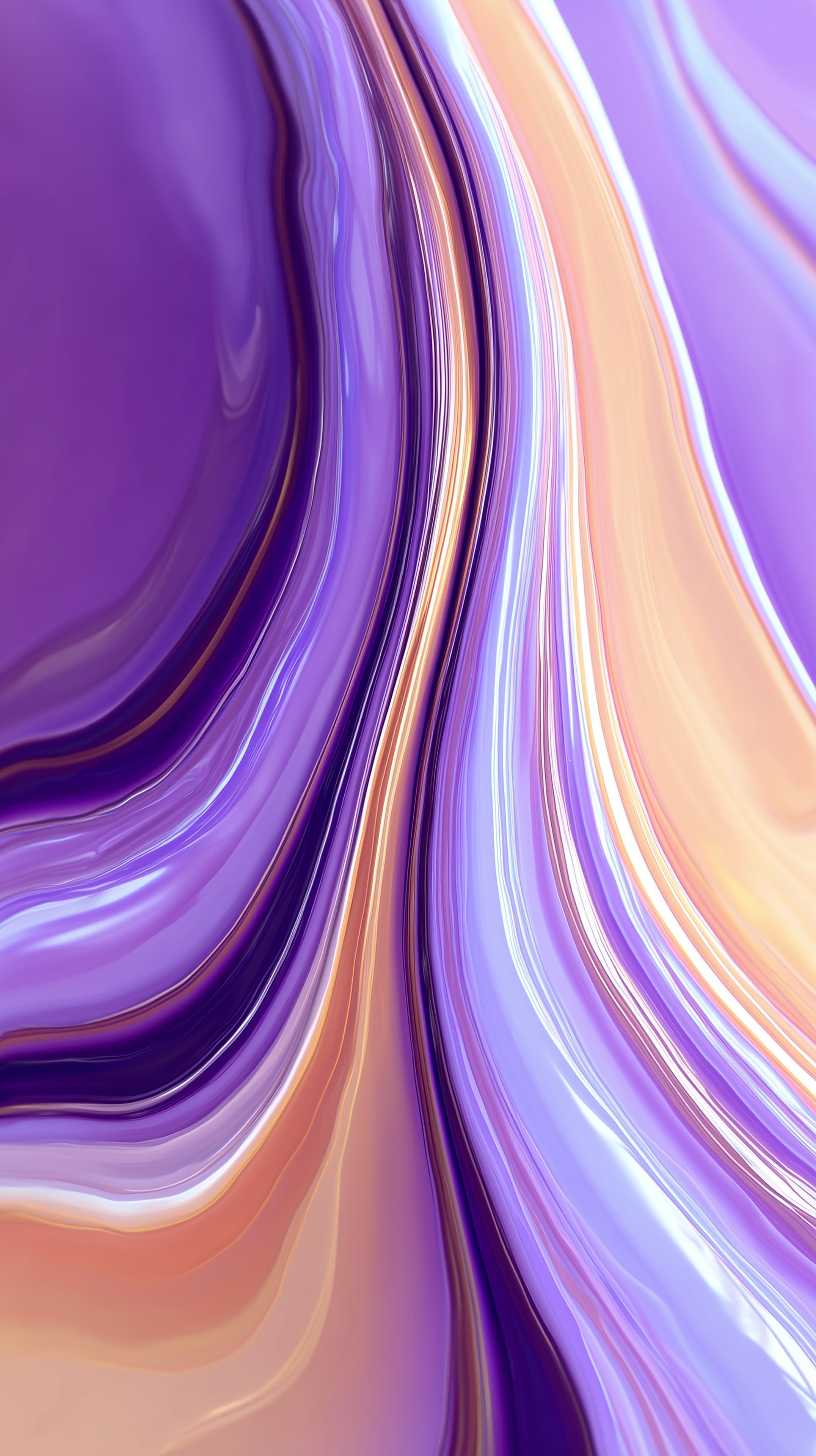 Abstract Fluid Gradient Wallpaper in Purple and Peach - High Resolution abstract Wallpaper for Mobile and Desktop