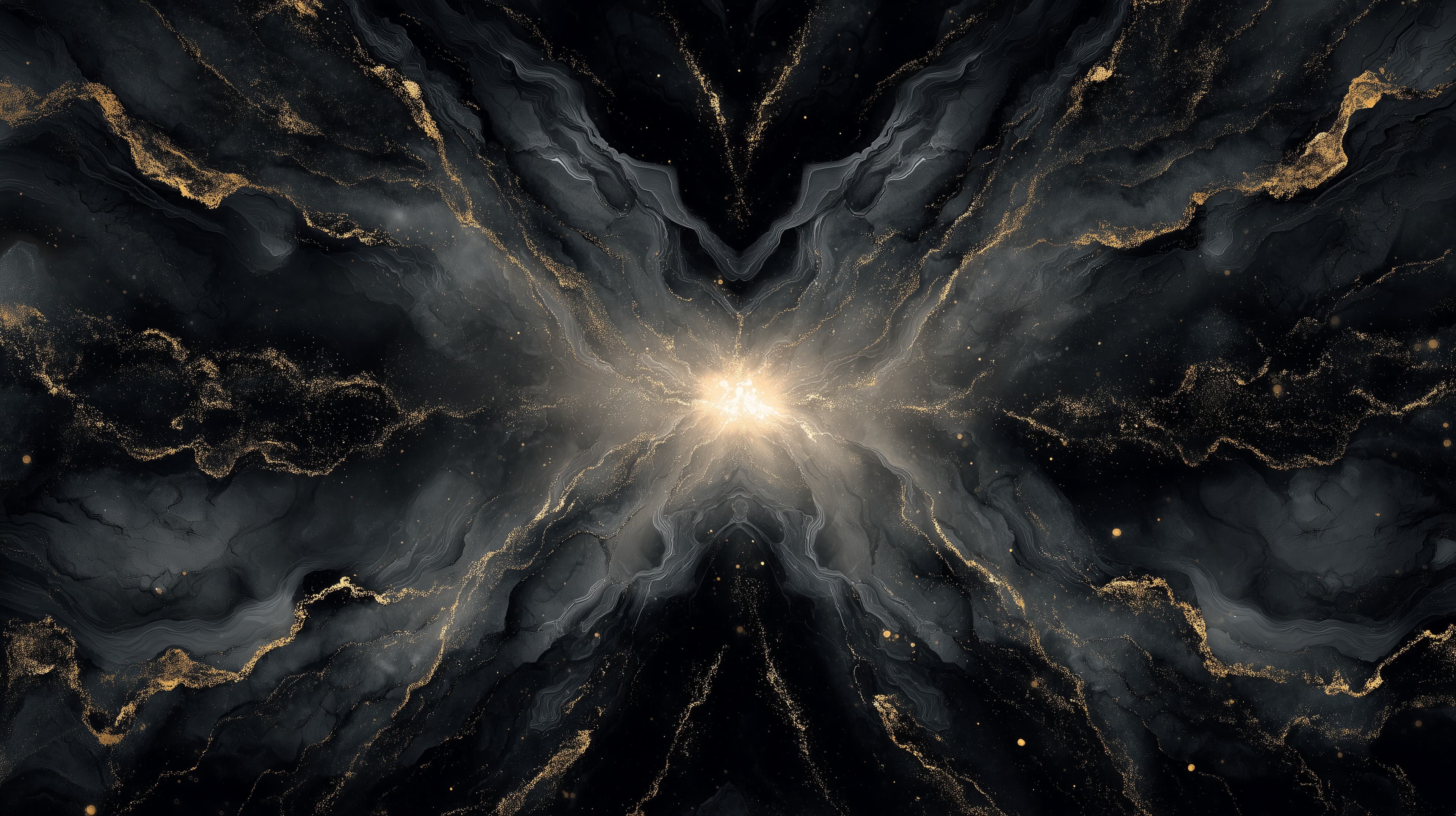 Cosmic Light Burst in a Dark Nebula - Abstract Space Wallpaper - High Resolution cosmic Wallpaper for Mobile and Desktop