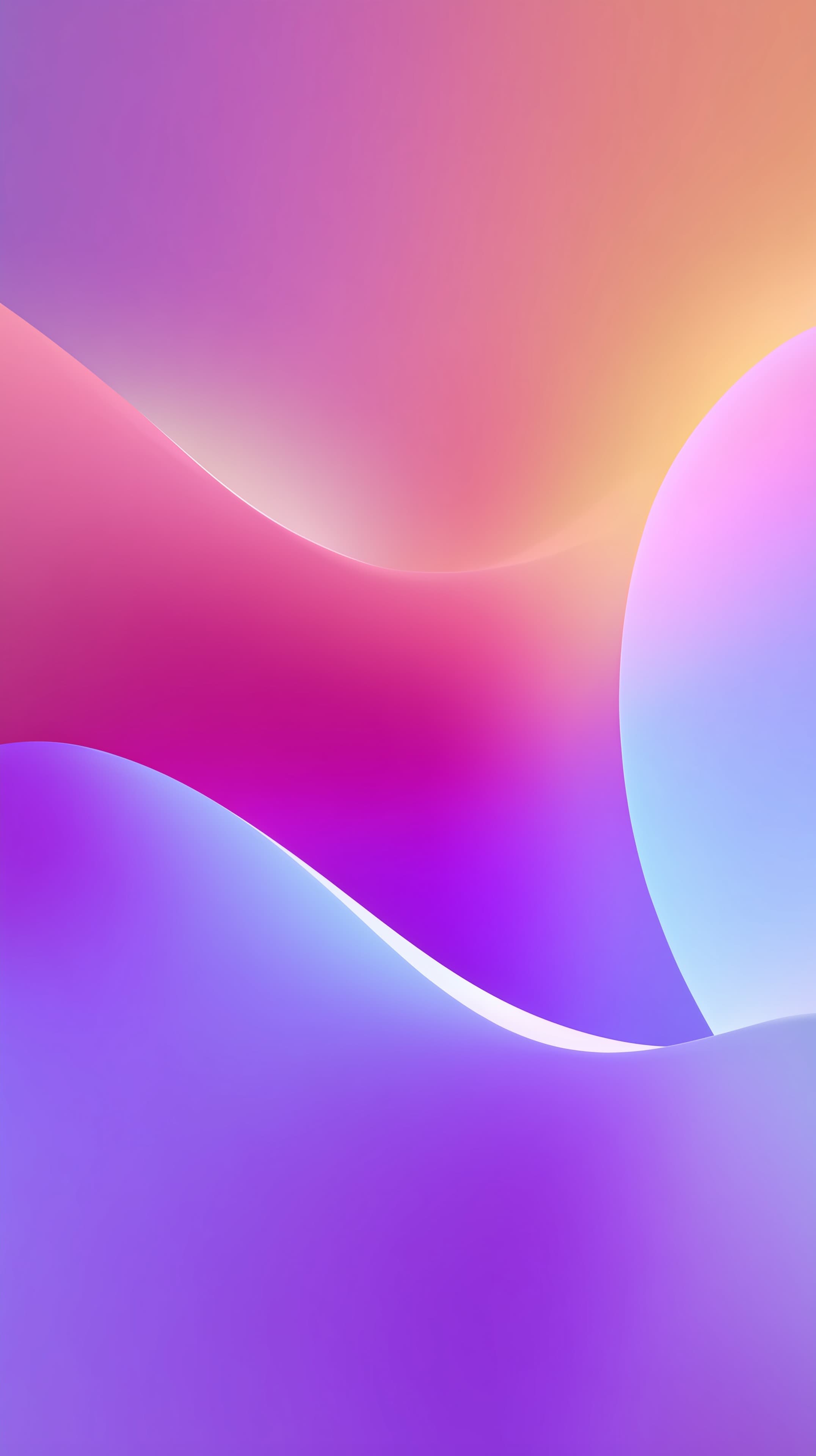 Dreamy Gradient Waves Abstract Wallpaper with Soft Pastel Hues - High Resolution abstract Wallpaper for Mobile and Desktop
