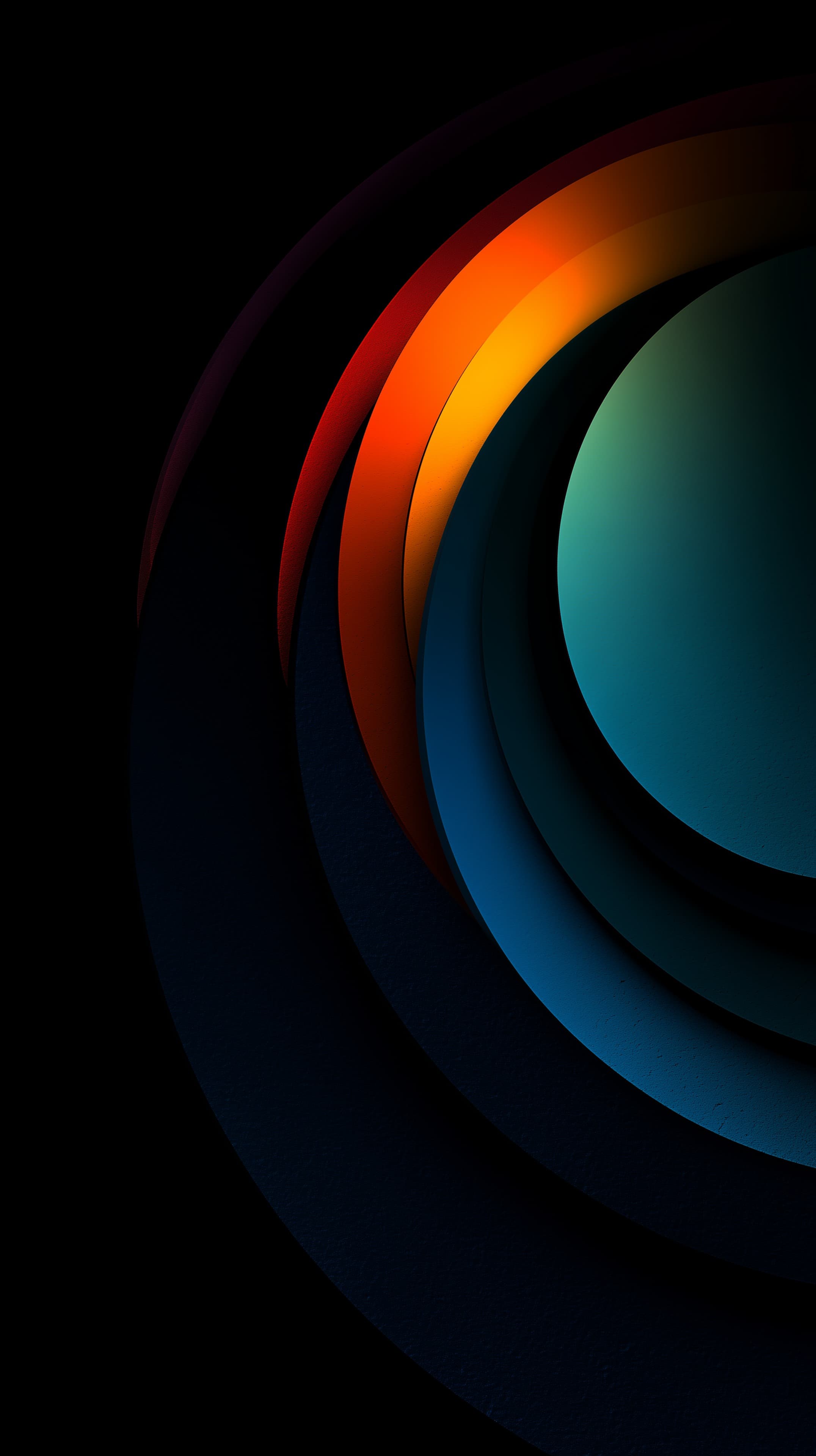 Vibrant Concentric Rings: Abstract Colorful Wallpaper - High Resolution concentric-circles Wallpaper for Mobile and Desktop