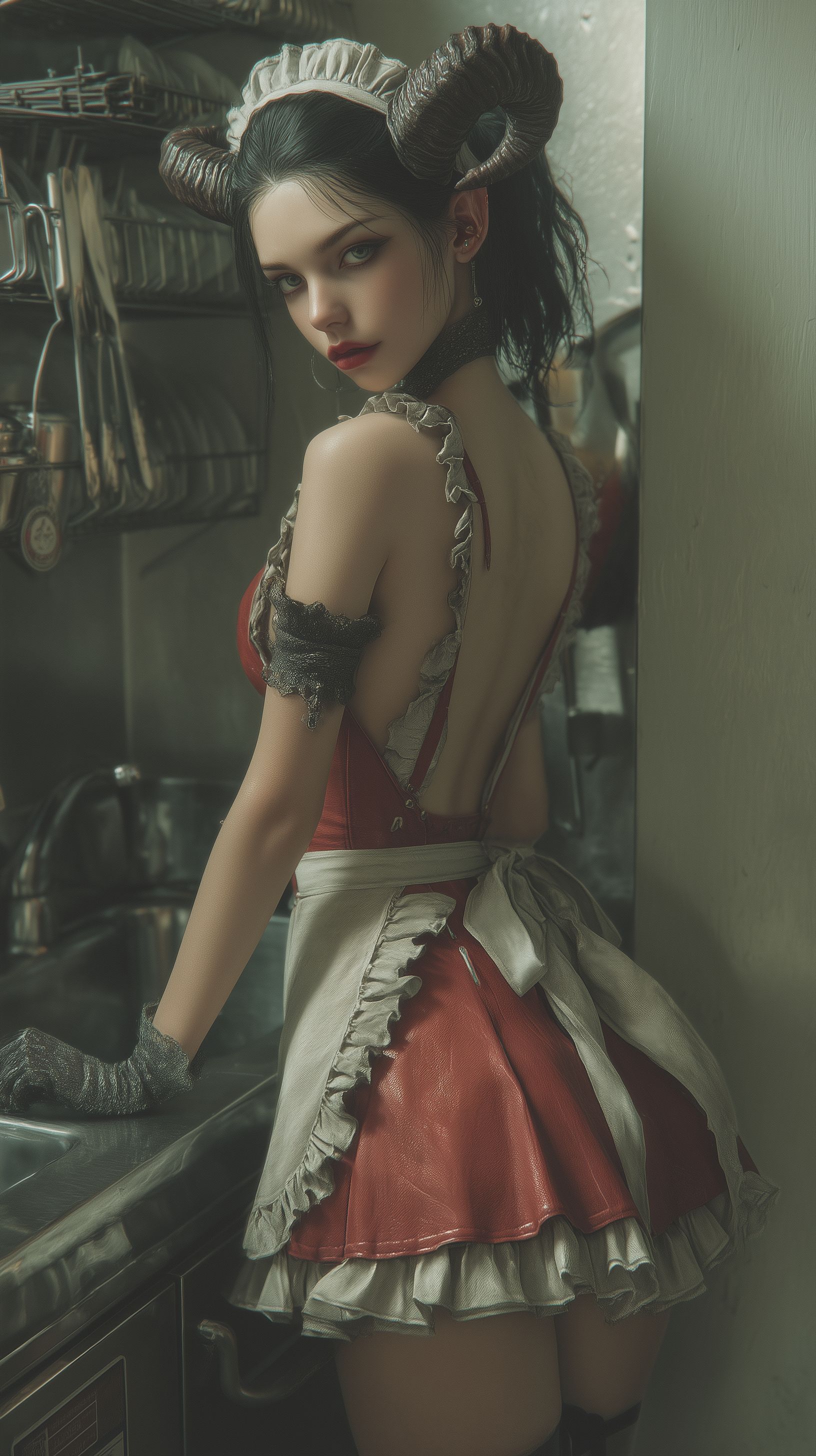 Demoness in Dish Duty