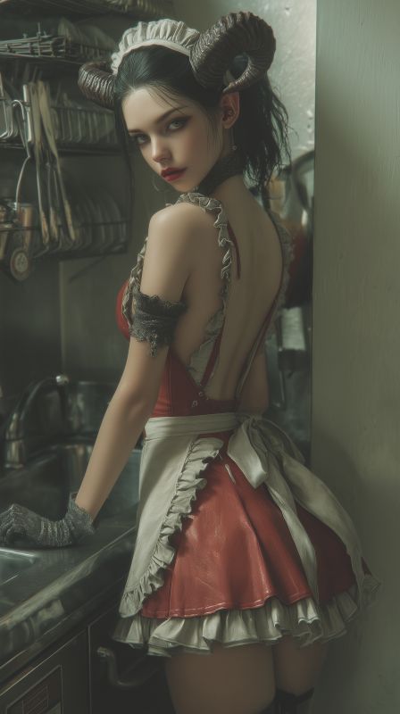 Demoness in Dish Duty