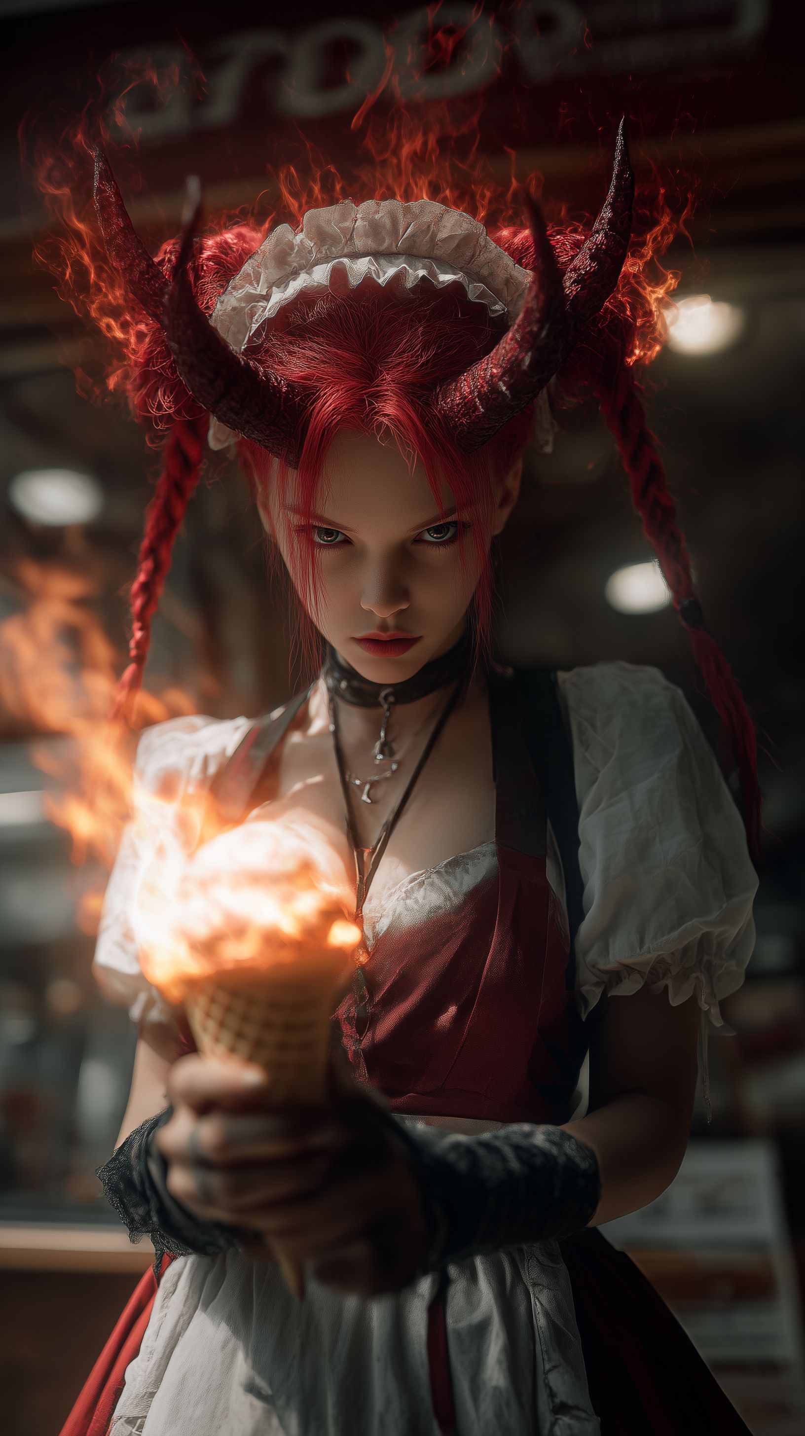 Blazing Delights: The Ice Cream Demoness