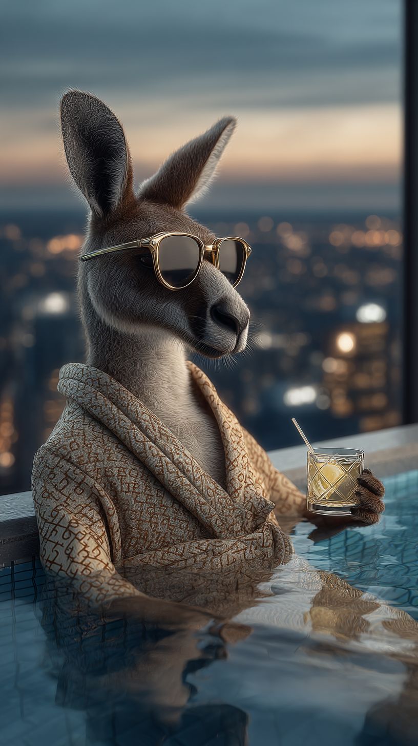 Kangaroo Luxe: Twilight Rooftop Retreat